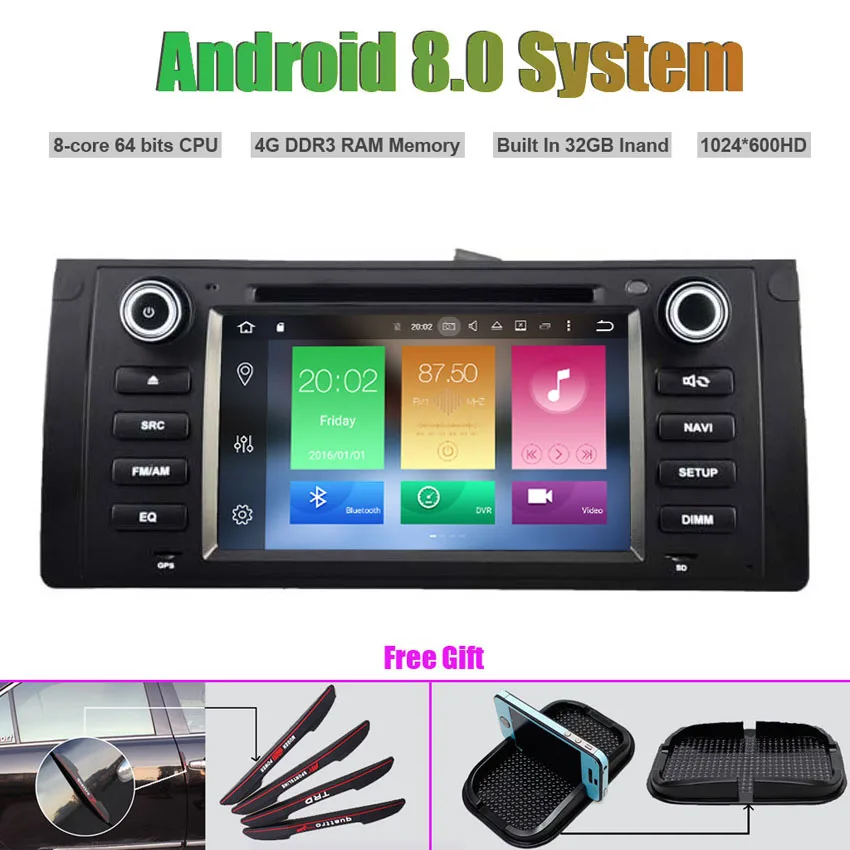 Top Octa-Core Android 8.0 CAR DVD Player for BMW E39 (1995-2003)M5 (1995-2003) X5(2000-2007) E53 (2000-2007) 0