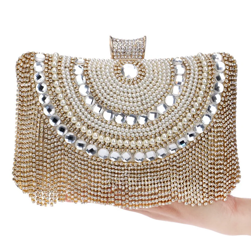 Бисером женские вечерние сумки кисточкой стразы клатчи вечерняя алмазы кошелек бриллиантами сумка-мессенджер держатель вечерние сумки