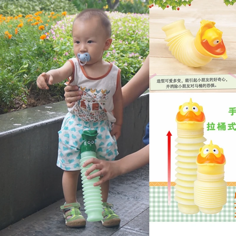 Cute Collapsible Car Pee Pot Portable Child Potty Urinal Bottle for