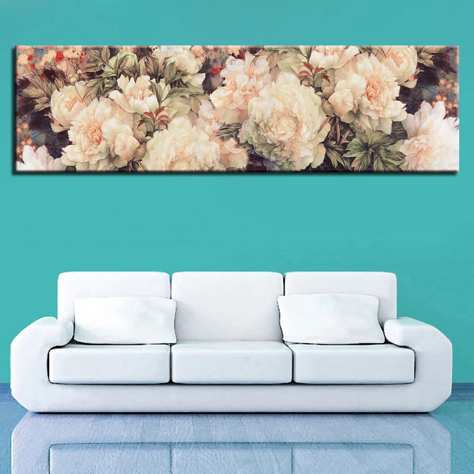 Painting Artwork Prints Home Decor 1 Pcs Beautiful Flower Simple Canvas