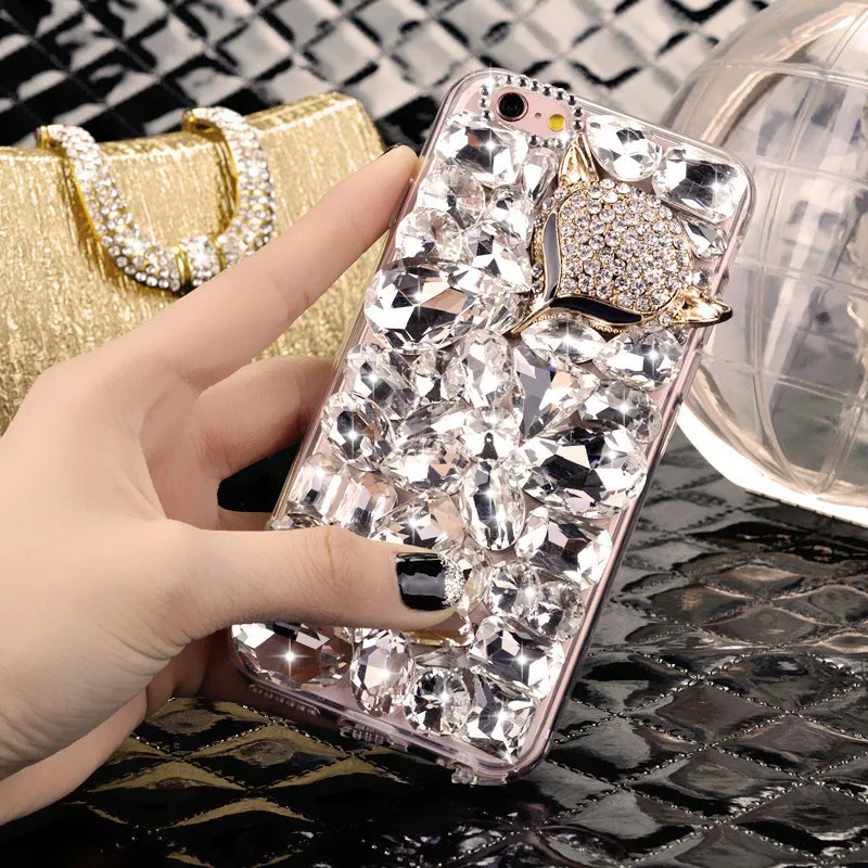 Роскошный модный чехол для Huawei Honor 4C 4X 5A 5X 6 Plus 6A 7 7X 7I 8 9 Lite 10 V8 V9 V10 Pro Bling Saturna Crystal Diamond|