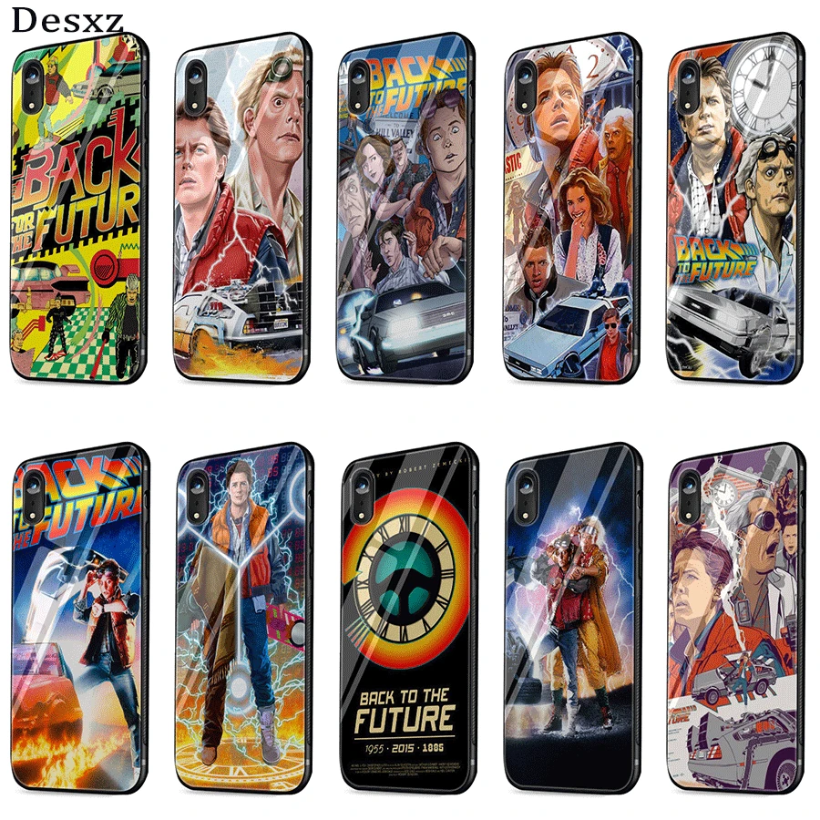 

Mobile Phone Case Glass For iPhone 5 5s SE 6 6s 7 8 Plus X XS Max XR Cover Back To The Future Shell