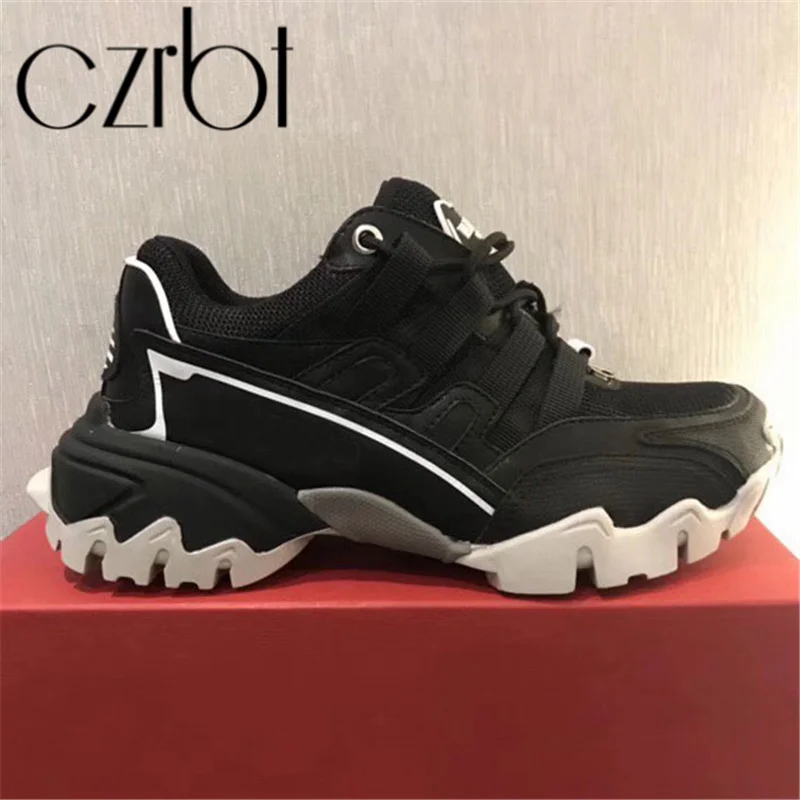 

czrbt 2019 Shoes Women Geunine Leather Lace-Up Fashion Sneakers Casual zapatos de mujer chaussures femme espadrilles
