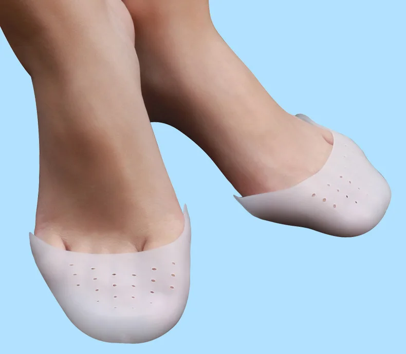 Bolsa com Furos de ar para Atletas de Dança Pares Respirável Elástico Macio Silicone Gel pé Ponta Cobre Ballet Futebolers Corredores 15 7 pé ponta cobre bolsa com furos de