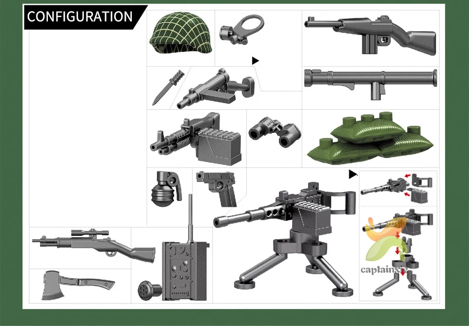 480pcs SWAT Military World War II Army Soldiers Special Forces Building Blocks Set Educational Bricks For Children