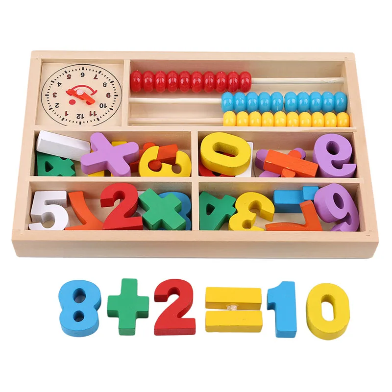 

Colorful Children Wooden Mathematics Teaching Aids Initiation Toys For Kids Digital Learning Education Boxes