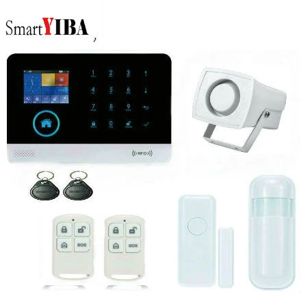 SmartYIBA Wireless GSM WIFI Home Security Burglar Alarm System Kit Android IOS APP Remote Control French Polish Russian Spanish цена SmartYIBA Wireless GSM WIFI Home Security Burglar Alarm System Kit Android IOS APP Remote Control French Polish Russian Spanish цены онлайн