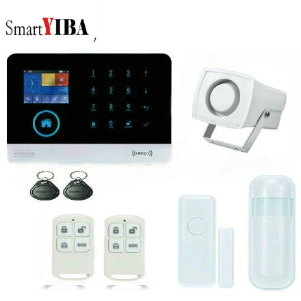 SmartYIBA Wireless GSM WIFI Home Security Burglar font b Alarm b font System Kit Android IOS