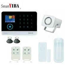 SmartYIBA Wireless GSM WIFI Home Security Burglar Alarm System Kit Android IOS APP Remote Control French Polish Russian Spanish