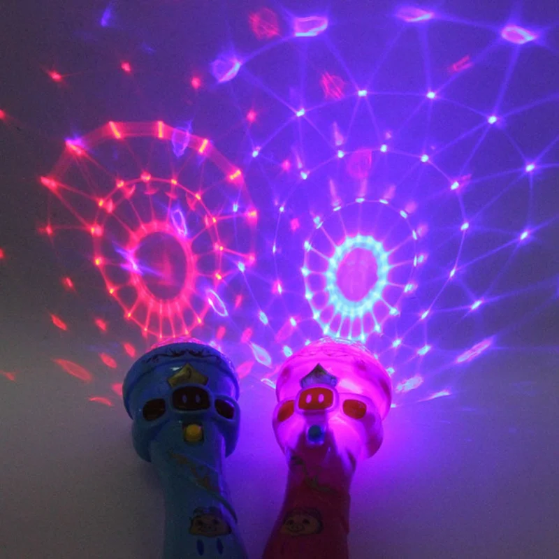 Вспышка микрофон с подсветкой светящийся яркий звезда стержень пение музыка блеск портативный Забавный светодиодный игрушки для детей подарок