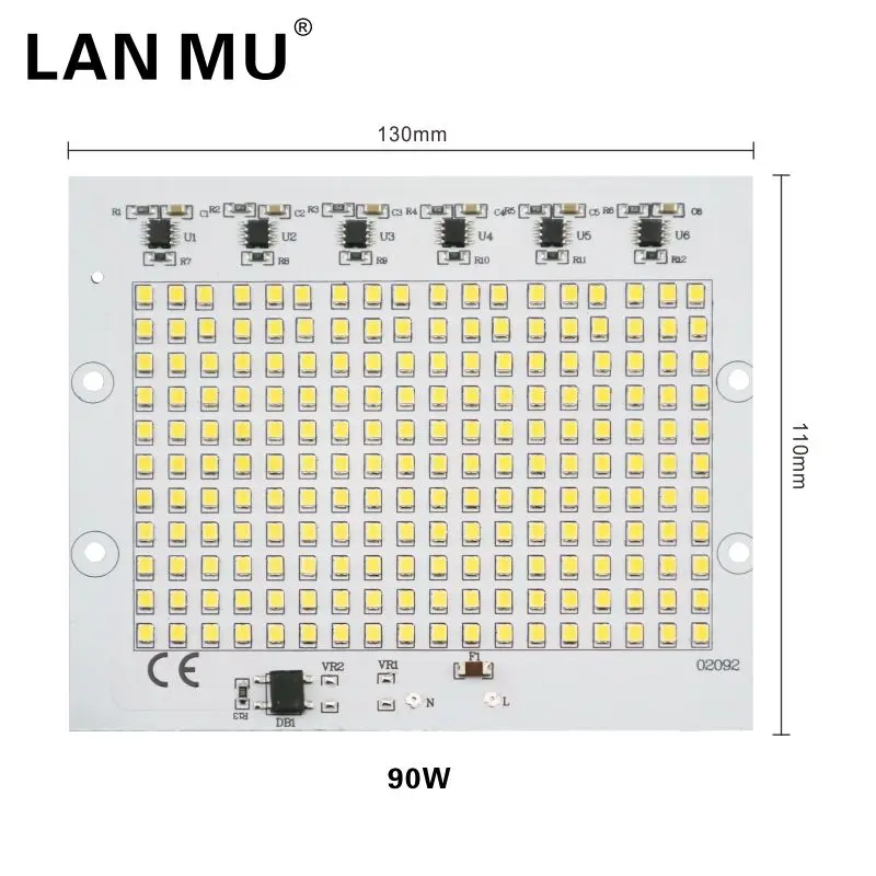 LAN MU 6 шт. светодиодный ламповый чип 220 В 2835 SMD лампочка Smart IC светодиодный светильник на входе 10 Вт 20 Вт 30 Вт 50 Вт 90 Вт для наружного прожектора светильник