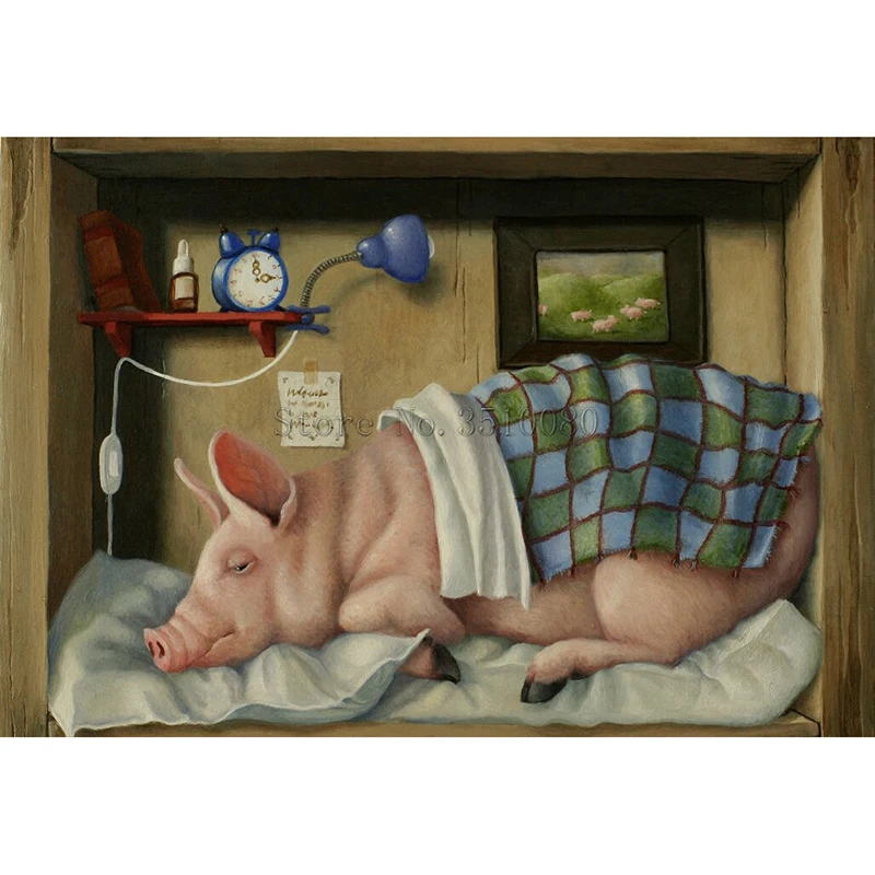 

RS309 Sleeping pig Embroidery Pattern diamond 5D DIY paintings 3D Cross stitch kits mosaic wedding room decor wall stickers