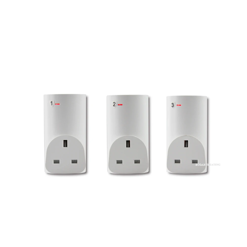 

3 Pack Wireless Remote Control Power Outlet Switch Plug Socket Infrared Heater Panel Wireless Socket