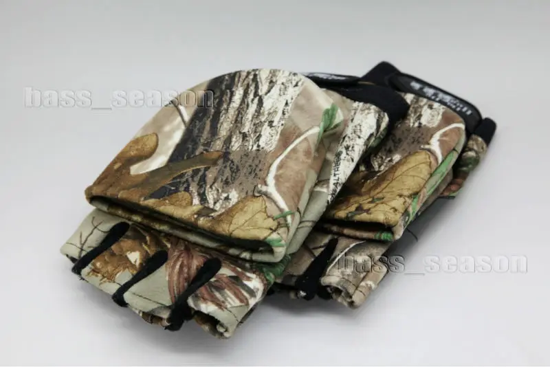 Pair Hunting Gloves Convertible fingerless RealTree Camo Camping Fishing Free shipping | Спорт и развлечения