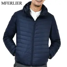 MFERLIER, осенне-зимние куртки для мужчин, обхват груди 150 см, 7XL, 8XL, 9XL, плюс размер, с капюшоном, с длинным рукавом, Мужская парка, большой размер, 3 цвета