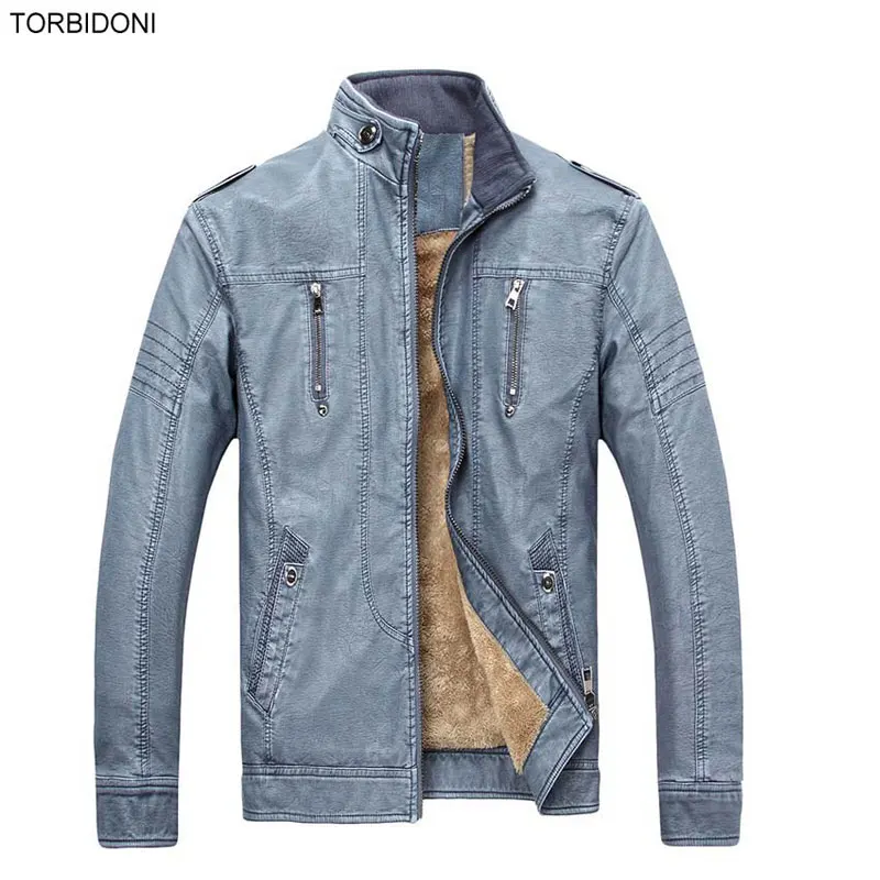 Winter Leather Jacket Men Faux Fur Warm Jackets and Coats Thickening Trench Coat Jaqueta de Couro Motorcycle Outdoor Jacket 3XL