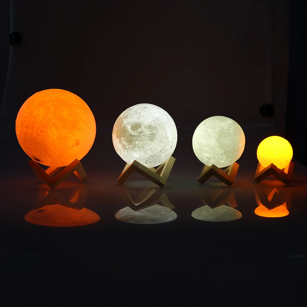moon lamp night light moon light 3d print rechargeable touch switch usb charging luminaria baby gift home decor 40