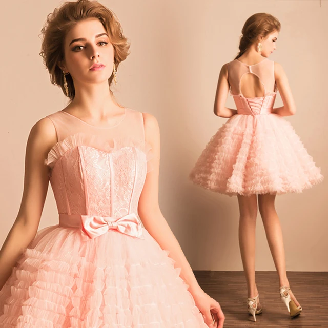 Pink Lace Cocktail Dress