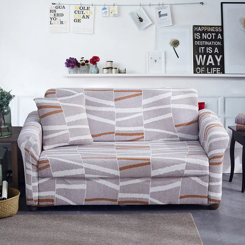14 цветов диван плотный обертывание все включено нескользящий секционный эластичный чехол на весь диван/полотенце один/два/три/четыре-местный - Цвет: Оранжевый