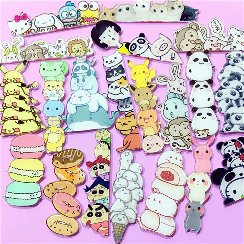Kawaii Harajuku наборный животного Пикачу панда акрил брошь значок Рюкзак Rozet воротник