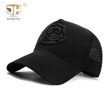 JOEJERRY, черная бейсболка, Женская сетчатая бейсболка с вышивкой, бейсболка с розами, женские Стразы, бейсболка s, Мужская