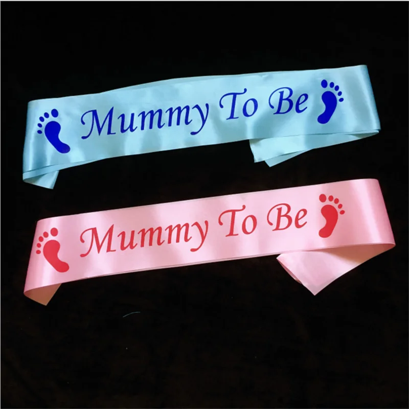 

1Pcs Blue Pink Mommy To Be Sash Birthday Party Decorations Kids Baby Shower Decorations Sash Newborn Party Decoration Mom Gifts.