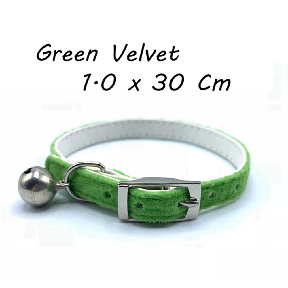 Green Ошейник для кошек с колокольчиком Регулируемый ошейник для питомцев для маленьких собак кошек щенков дышащий нейлоновый котенок Щенок Ошейник для собак YS0041 - Цвет: Green