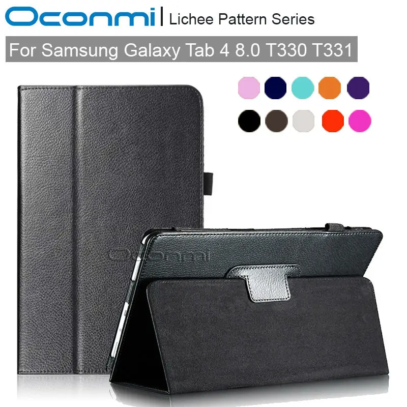 

Premium PU leather case for Samsung Galaxy Tab 4 8.0 T330 T331 slim stand case for Samsung Tab4 8.0 SM-T330 SM-T331 tablet cover