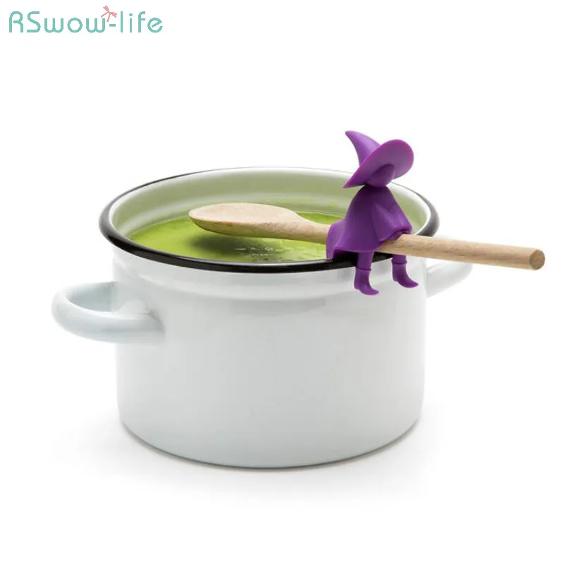 

Creative Cute Wizard Utility Cover Overflow Prevention Antioverfall Silica Gel Silicon Kitchen Tool And Gadgets About 33g Purple