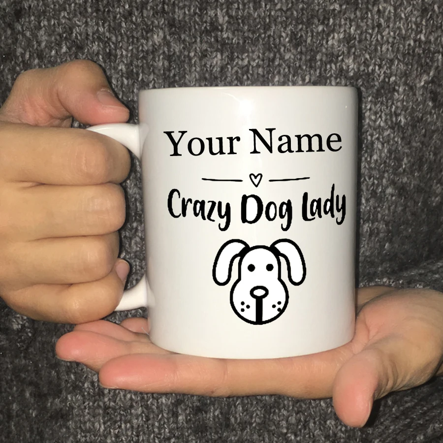 Персонализированная кофейная кружка с принтом Crazy Dog Lady чайные кофейные кружки
