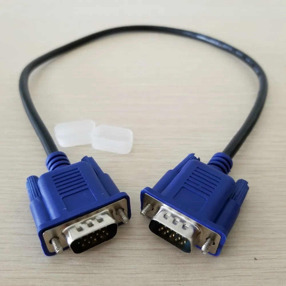 1 pcs VGA Cable D Sub HD15 Monitor 15Pin Male to Male Video Short Cable