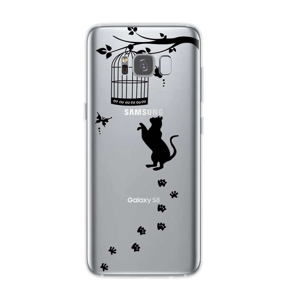 Мягкий чехол из ТПУ для телефона Samsung Galaxy S6 S7 Edge S8 S9 Plus A5 J3 J5 J7 2016 2017 J4 J6 A6 A8 2018 с милым