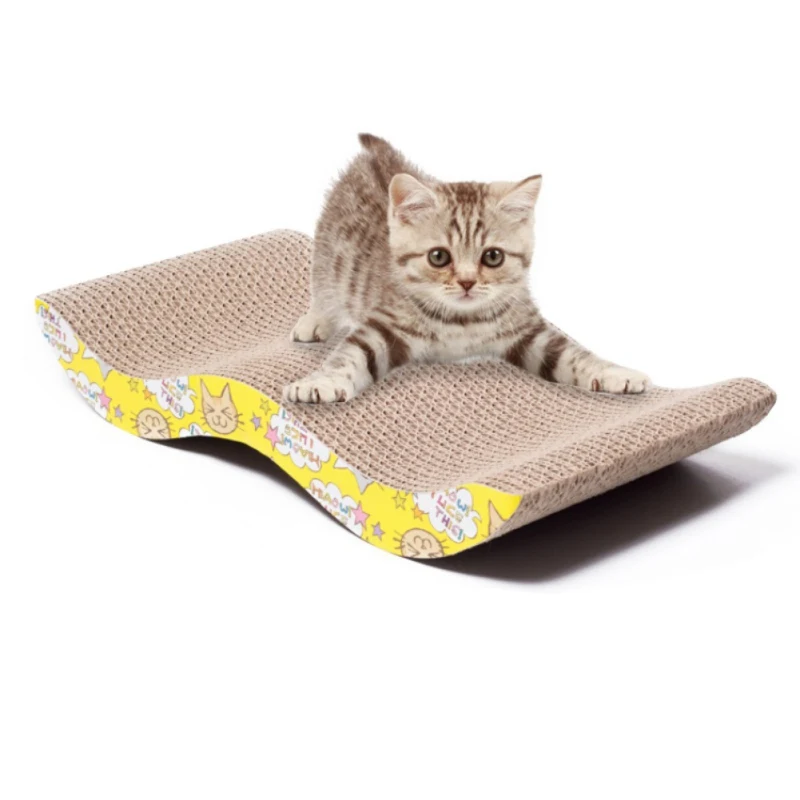 

Pet Cat Kitten Corrugated Scratch Board Pad Scratcher Bed Mat Claws Care Interactive Toy For Cat Training Cat Toy + Catnip Gift