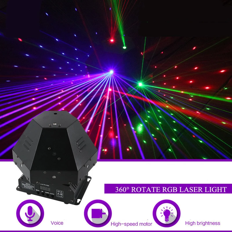 RGB Плавная движущаяся головка сценический эффект лазерный светильник для dj диско dmx управление Луч Работа с дымом машина точечная стирка