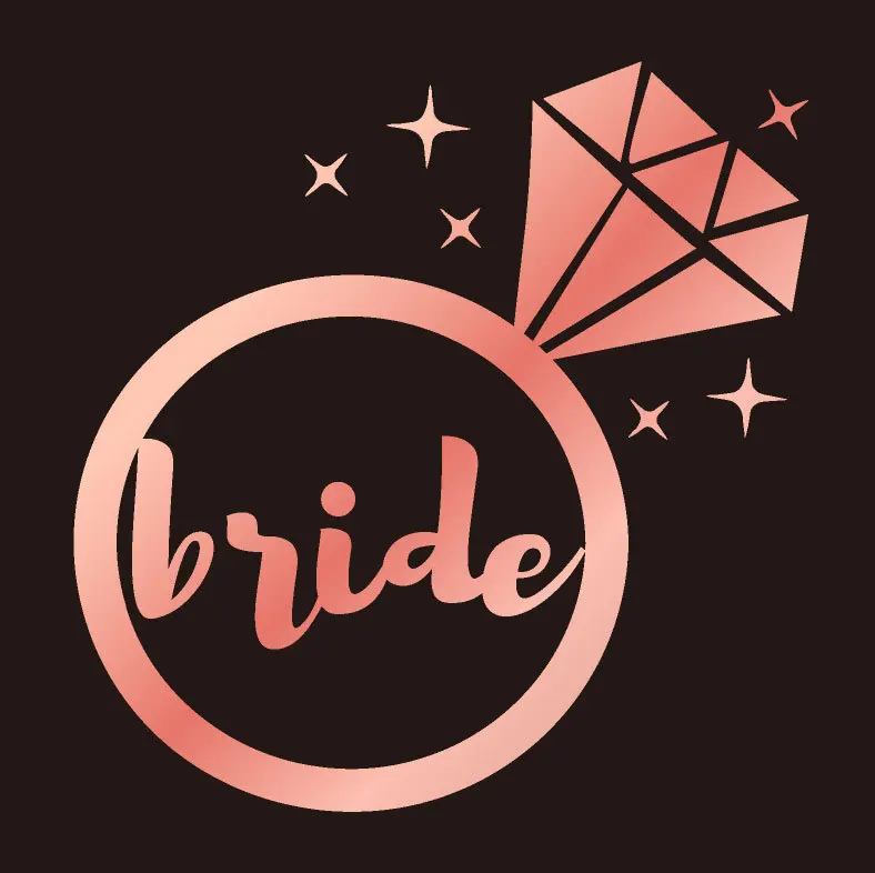 5 шт. розовое золото команда надпись «Bride Tribe» Временная тату-наклейка для Веселая незамужняя женщина девичник вечерние свадебные декоративные аксессуары для душа невесты - Цвет: T36RG