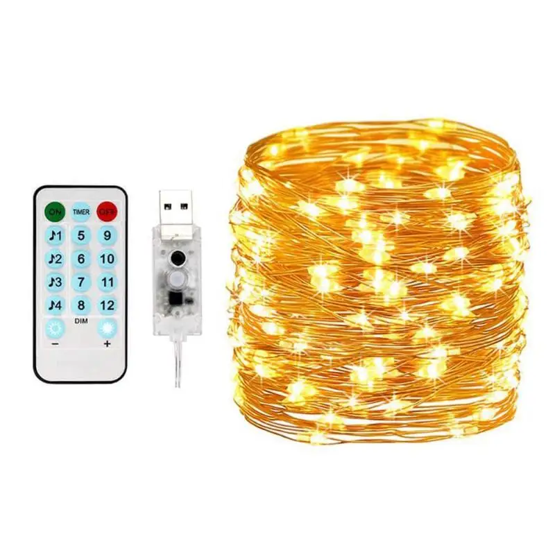 100LED USB струнный светильник для праздничной вечеринки, Декор, голосовое управление, музыкальная лампа для украшения праздничной вечеринки