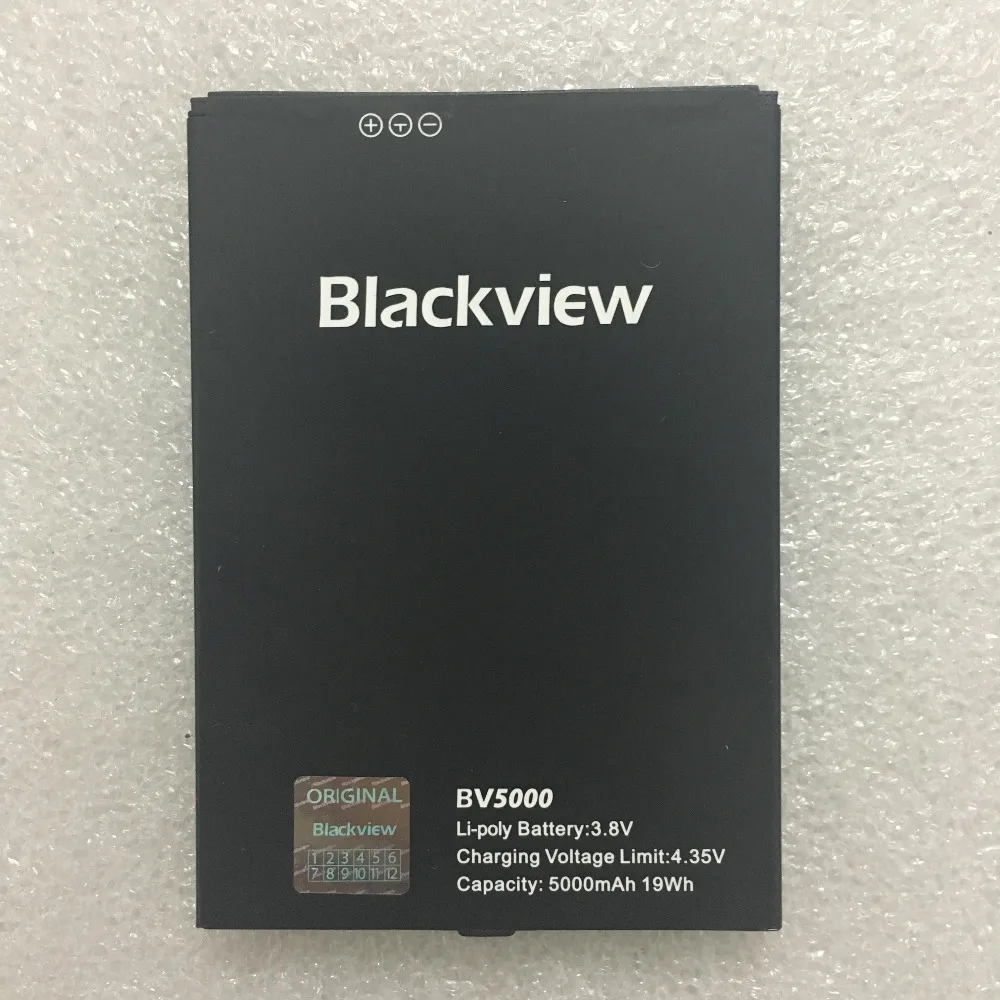 100% новое Резервное копирование Blackview BV5000 батарея полная 5000mAh для умный мобильный