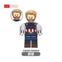 Única Venda de Super-heróis da Marvel Avenger 3 Hulk Capitão América Soldado Inverno Crianças Legoing Construção De Mini Figuras de Brinquedo