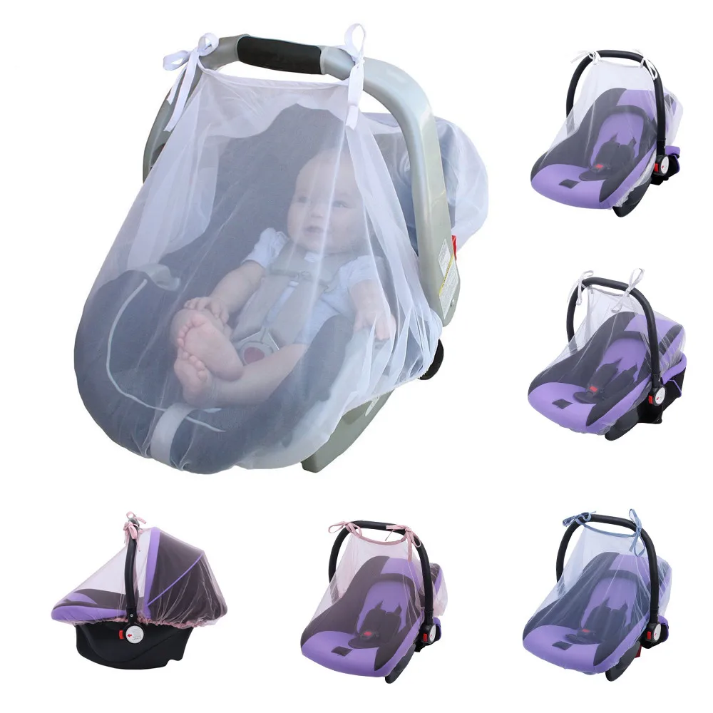 

Baby Crib Seat Mosquito Net Newborn Curtain Car Seat Insect Netting Canopy Cover baby stroller kinderwagen accessories poussette