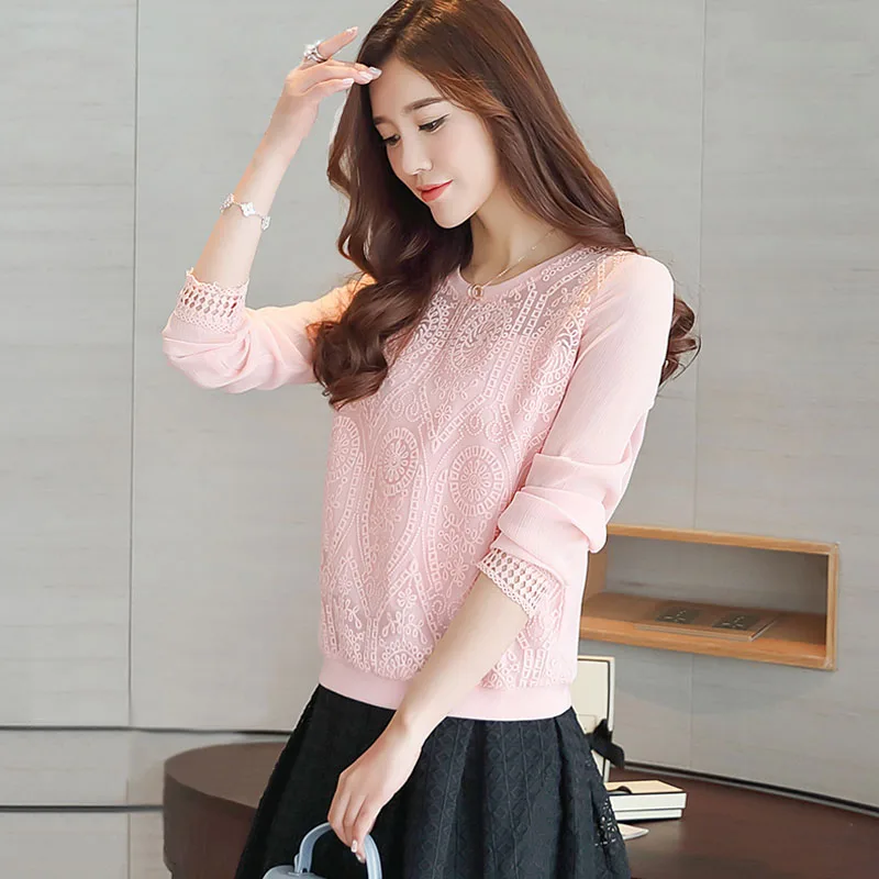 2016 Fashion Women White Lace Blouse Clothes New Arrival