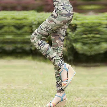 

Ladies Camouflage Army Stretch Graffiti Style Slim Skinny Casual Leggings *