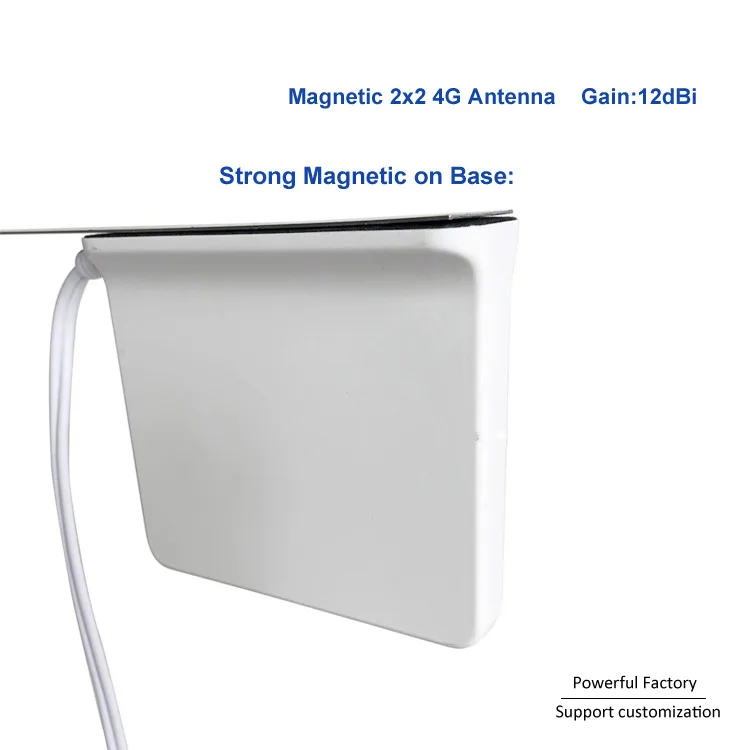 698-2700Mhz Omni Indoor Magnetic Base Lte Wifi White 2x2 Mimo Antenna 4G