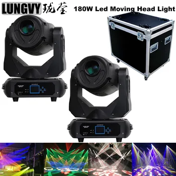 

Free Shipping 2pcs/Lot Flightcase Packing 180w Lyre Led Spot Moving Head Pan 540/Tilt 270 Super 3prism DMX Smooth Gobo Effect