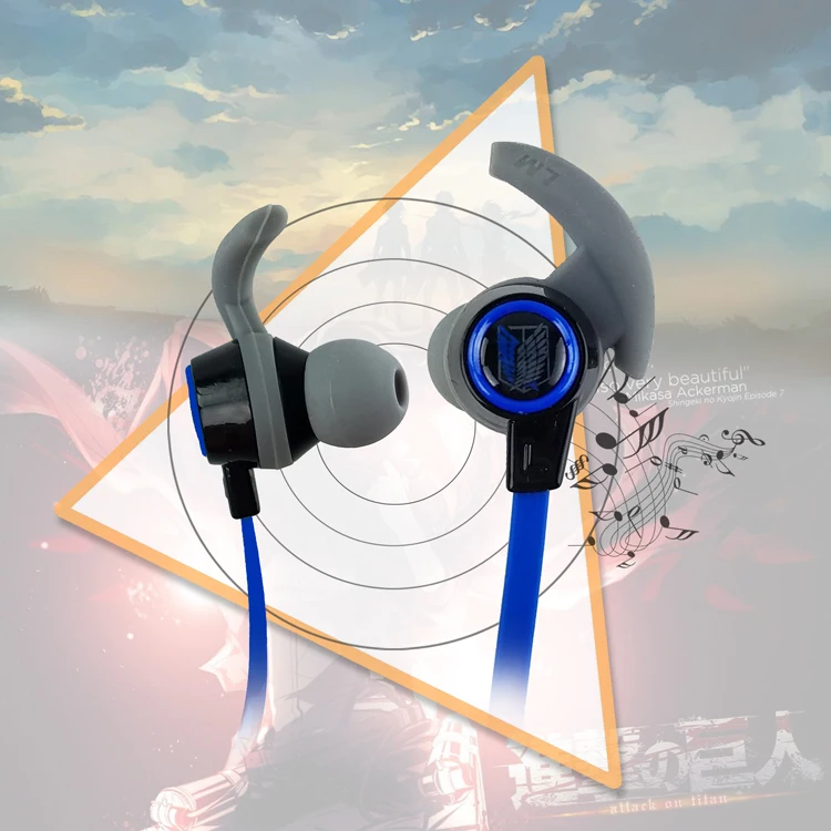 Аниме Атака Титанов беспроводные наушники-капельки и наушники через голову игровые bluetooth-наушники Спорт для Xiaomi Iphone samsung