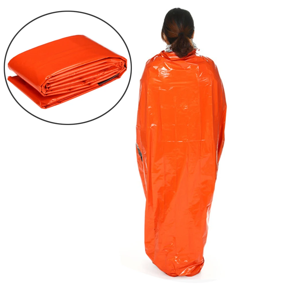 1set Emergency Sleeping Bag Emergency First Aid Sleeping Bag PE Film Tent US