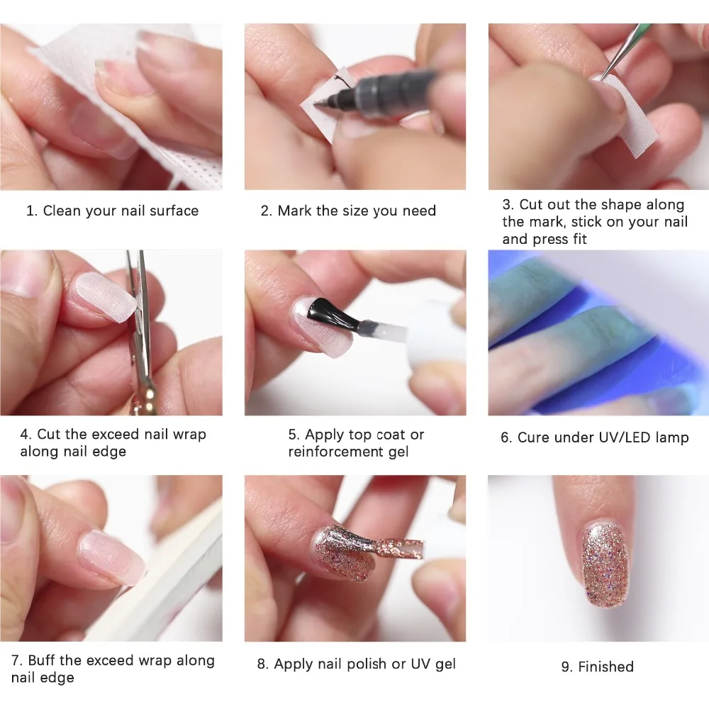 Roll Nail Repair Kit Self Adhesive Silk Nail Wrap Reinforce Nail Protector  For Uv Gel Acrylic Nails Silk Wrap Nail Art Tool Nail Tapes For Salon Or  Home Use By Ouken |