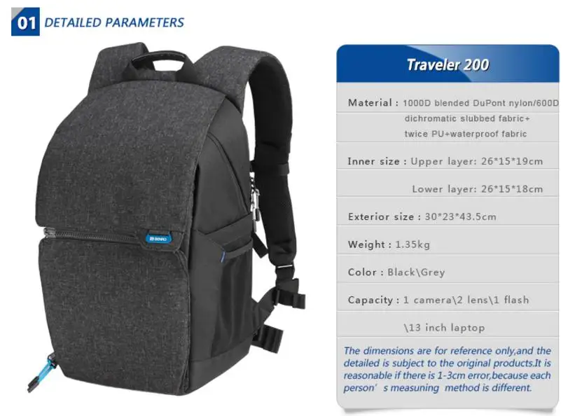 Benro Traveler 100 200 300 SLR Камера professional сумка для камеры на ремне