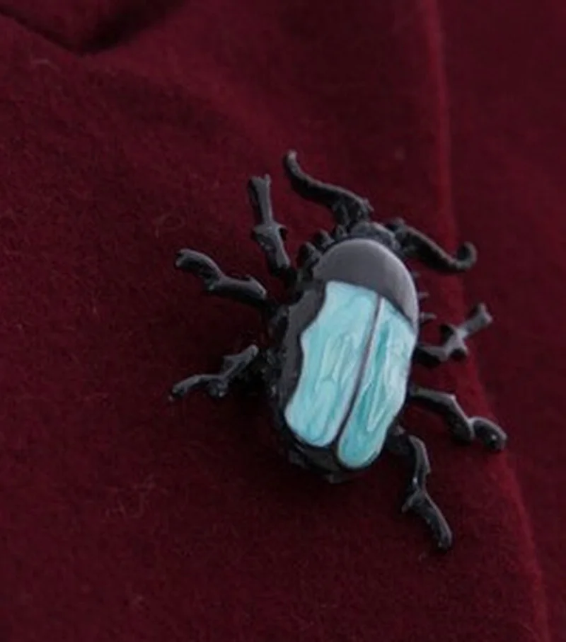

Fashion Unisex Unique Blue Enamel Bug Beetle Insect Brooch Pin Costume Jewellery Best For Gift