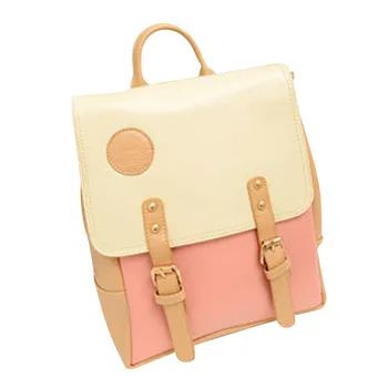 

40# Women Leather Backpack Patchwork Bag Women's Vintage Travel Satchel Laptop Rucksack Teenager School Bag Backpacks Daypacks