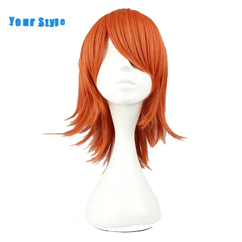 

Your Style Short Wig Cosplay Wig Orange Color Synthetic High Temperature Fiber